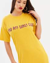 Thumbnail for your product : Missguided Bad Ass Girls Oversized T-Shirt Dress
