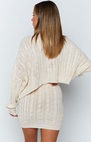 Thumbnail for your product : Beginning Boutique Tanned Honey Cable Knit Skirt Beige