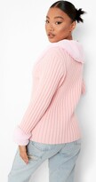 Thumbnail for your product : boohoo Petite Faux Fur Collar And Cuff Cardigan
