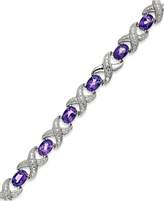 Thumbnail for your product : Macy's Amethyst (6-1/2 ct. t.w.) and Diamond Accent XO Bracelet in Sterling Silver