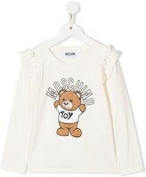 Thumbnail for your product : MOSCHINO BAMBINO Teddy Bear ruffle-trim T-Shirt