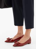 Thumbnail for your product : Ferragamo Zeri Patent-leather Ballet Flats - Womens - Red