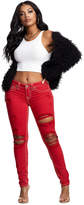 Thumbnail for your product : True Religion WOMENS DESTRUCTED BIG T HALLE SUPER SKINNY JEAN