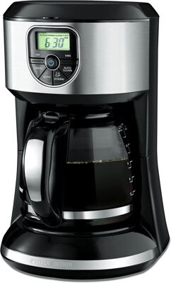 Black & Decker 12 Cup Programmable Coffeemaker In Black And Silver