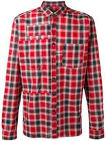 Thumbnail for your product : Lanvin topstitched patchwork checked shirt