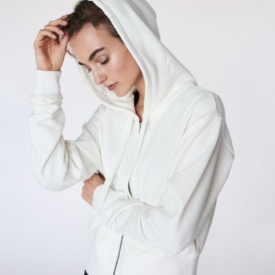 white company hoodie