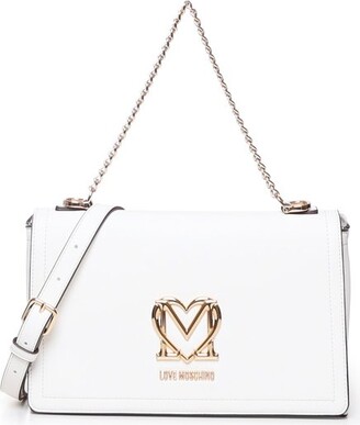 Love Moschino Logo-Plaque Chain-Linked Shoulder Bag