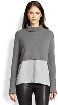 Thumbnail for your product : Elie Tahari Raleigh Blouse-Detail Cashmere Sweater