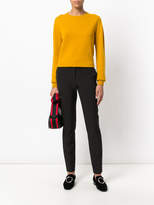 Thumbnail for your product : Blugirl frilled detail slim-fit trousers