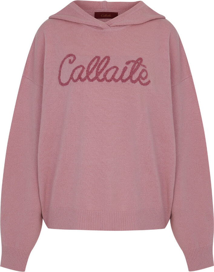 Callaite Cashmere Stella Hoodie - Pink