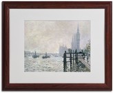 Thumbnail for your product : Trademark Fine Art 16'' x 20'' ''The Thames Below Westminster'' Framed Canvas Wall Art by Claude Monet