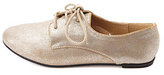 Thumbnail for your product : Charlotte Russe Lightly Distressed Metallic Oxfords