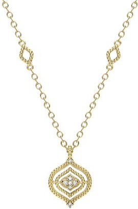 Judith Ripka Women's Stella 18 ct Yellow Gold Diamond Small Pendant of Length 43 cm