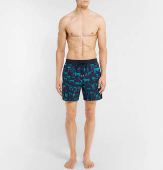 Vilebrequin Moorea Mid-Length Flocked Swim Shorts