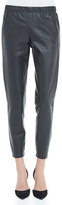 Thumbnail for your product : Vince Cropped Leather Pants, Graphite