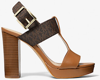 【Michael Kors】Becker Logo and Leather Platform Sandal Becker Leather Platform Sandal | Michael Kors [US]