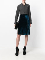 Thumbnail for your product : L'Autre Chose knee-length velvet skirt