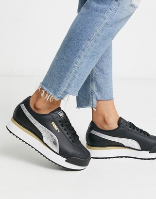 Puma Roma Amor Metal sneakers in black - ShopStyle