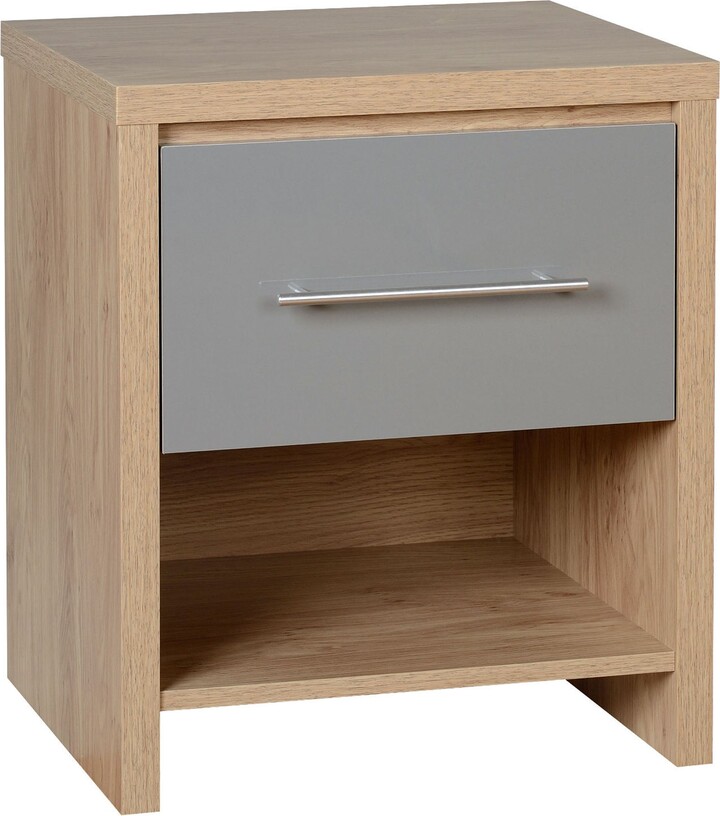 Dunelm Seville 1 Drawer Bedside Table Grey ShopStyle Chests