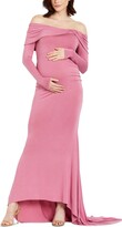 Thumbnail for your product : Motherhood Maternity Off-The-Shoulder Maternity Photoshoot Gown
