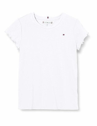 Tommy Hilfiger Girl's Essential Ruffle Sleeve TOP S/S T-Shirt