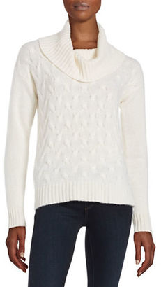 Lord & Taylor Cable Knit Cashmere Sweater