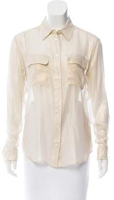 Equipment Metallic Button-Up Top w/ Tags