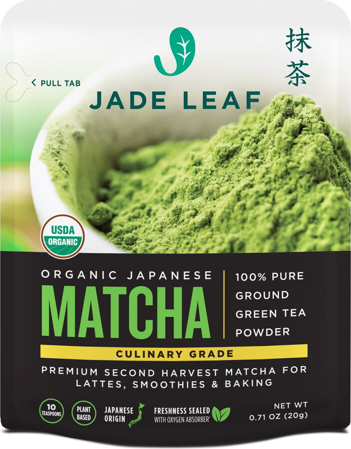 Jade Leaf Matcha, Organic Japanese Culinary Matcha, Powdered Tea, 0.7 Oz