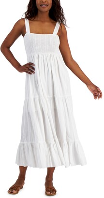 Tommy Hilfiger Women's Plaid Tiered Sleeveless Dress