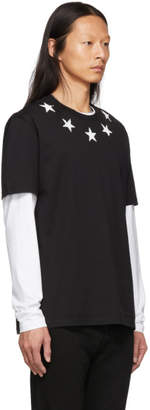 Givenchy Black and White Vintage Stars T-Shirt
