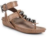 Thumbnail for your product : Ivy Kirzhner Treble Studded Leather T-Strap Sandals