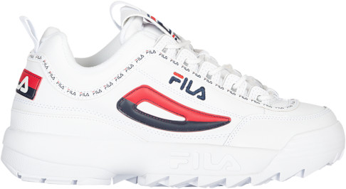 Fila Disruptor Tape Training Shoes - White / Navy Blue Red - ShopStyle