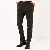 Thumbnail for your product : River Island Grey check wool-blend slim suit trousers