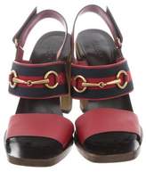 Thumbnail for your product : Gucci Web Ankle Strap Sandals
