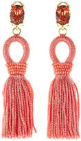 Thumbnail for your product : Oscar de la Renta Short Silk Tassel Clip-On Earrings