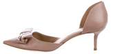 Thumbnail for your product : Ferragamo Leather Pointed-Toe Pumps