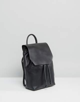 ASOS Leather Mini Drawstring Backpack