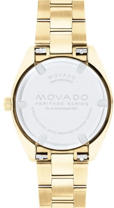 Movado Heritage Series Datron Diamond & Yellow Goldplated Stainless Steel Bracelet Watch