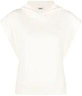 Thumbnail for your product : Sandro Embroidered-Logo Hooded Top