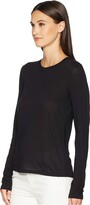 Thumbnail for your product : Vince Essential Long Sleeve Jersey Crew (Black) Women's Clothing