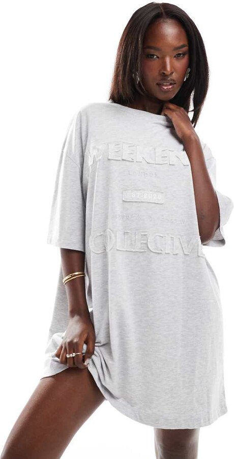 ASOS Weekend Collective oversized long sleeve t-shirt dress with