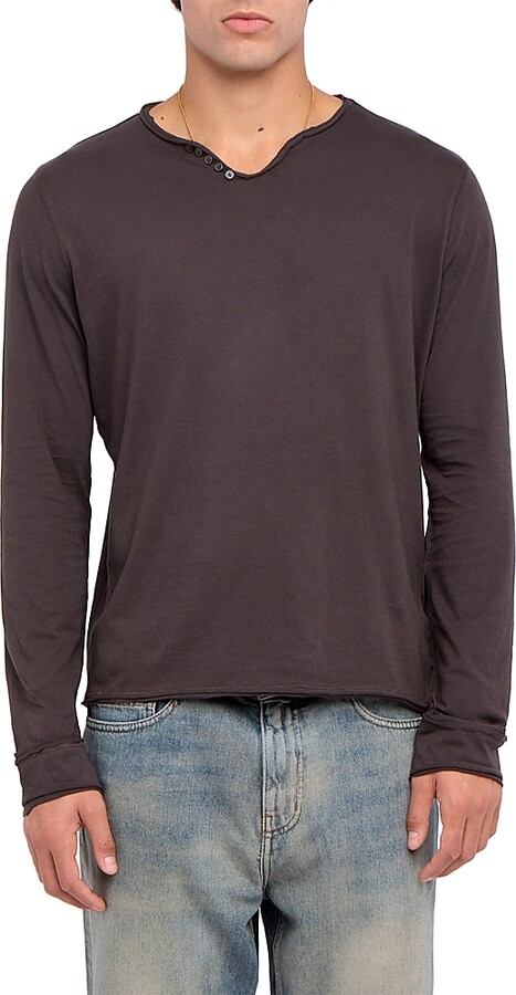 Zadig & Voltaire Monastir Reality Long Sleeve Henley Tee