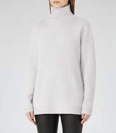 Thumbnail for your product : Reiss Emma - Chunky High-neck Jumper in Light Grey