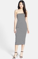 Thumbnail for your product : Nicole Miller Stripe Strapless Ponte Knit Body-Con Dress