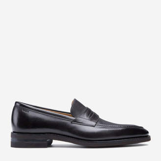 Bally Scarbono Black, Men's leather loafer in black