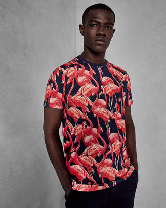 Ted Baker TROMSO Flamingo print cotton T-shirt