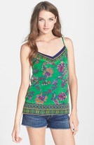 Thumbnail for your product : Ella Moss 'Monarch' Print Silk Tank