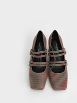 Thumbnail for your product : Charles & Keith Houndstooth Print Buckled Blade Heel Mary Janes