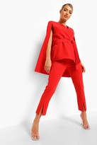 Thumbnail for your product : boohoo Split Front Slim Fit Trousers