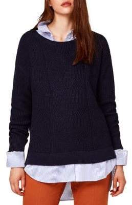 Esprit Cable-Knit Crewneck Sweater